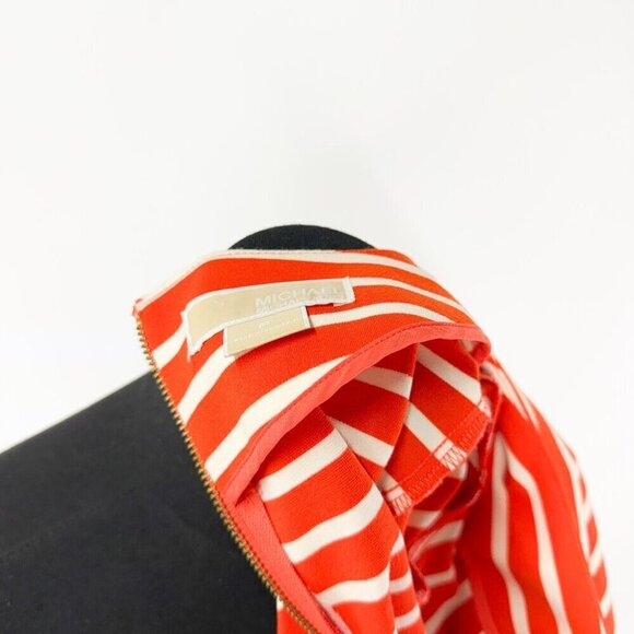 Michael Kors Orange striped shirt with back zip - Picture 4 of 9